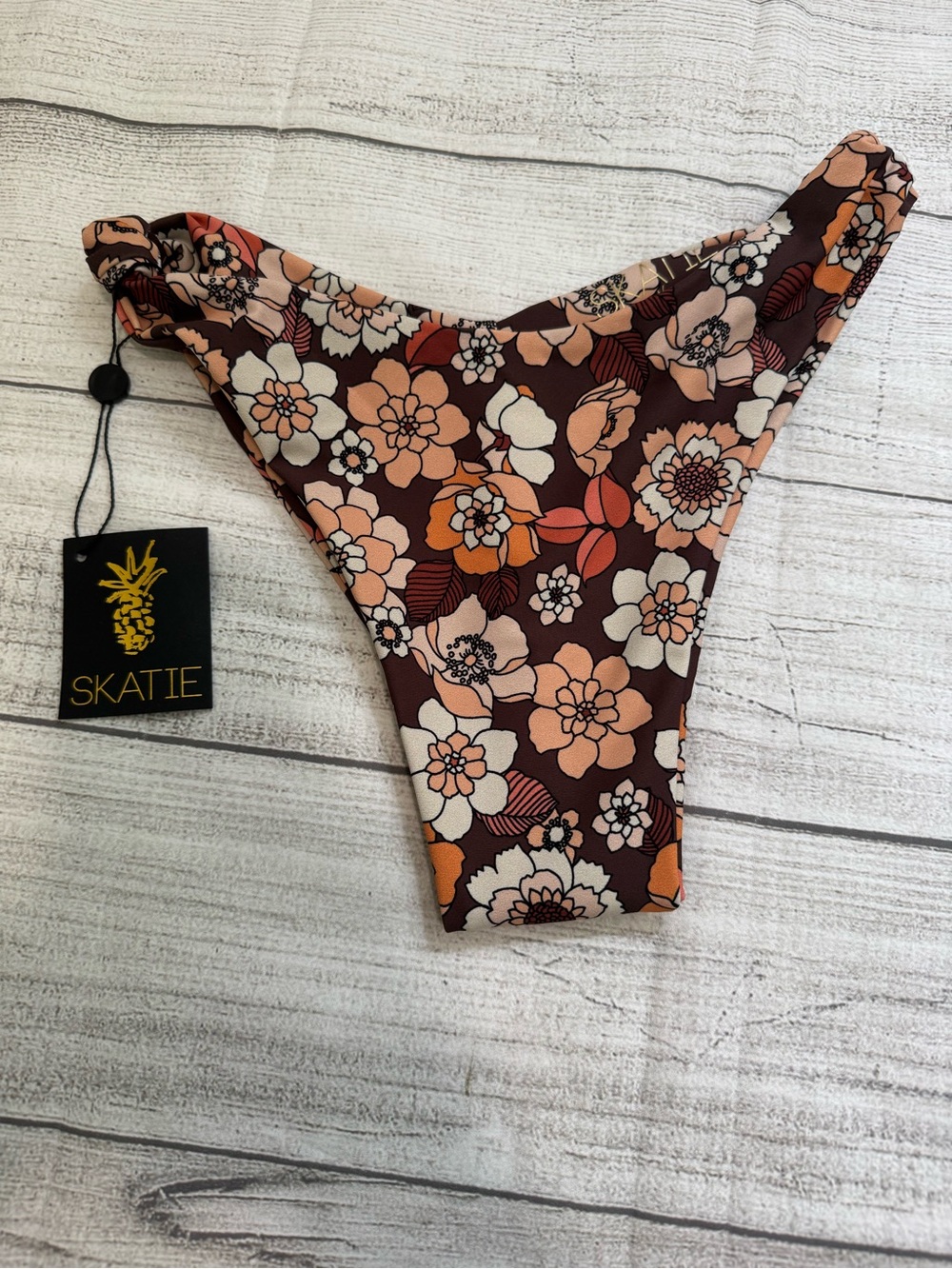 Skatie NWT Retro Floral Bikini Bottoms